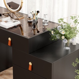 Extendable Retractable Dressing Table with Jewellery Storage Dresser Closet Island - thumbnail 9