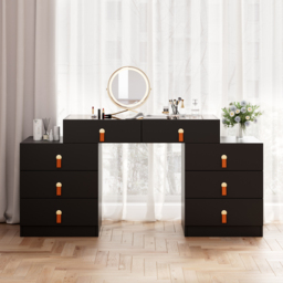 Extendable Retractable Dressing Table with Jewellery Storage Dresser Closet Island - thumbnail 7