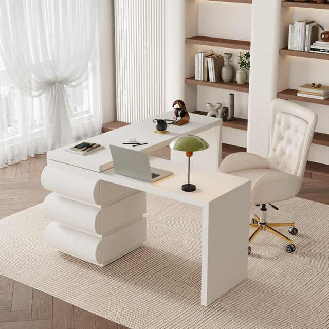 Humply Modern Minimalist Style L Shaped Desk Solid 1520mm Executive Office Desk - image 1