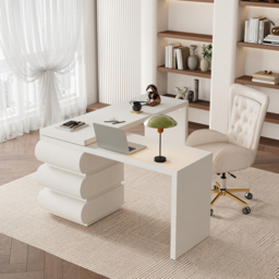 Humply Modern Minimalist Style L Shaped Desk Solid 1520mm Executive Office Desk - thumbnail 1