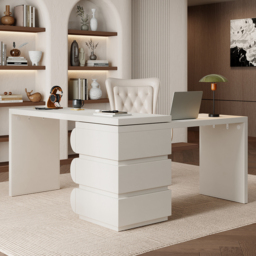 Humply Modern Minimalist Style L Shaped Desk Solid 1520mm Executive Office Desk - thumbnail 5
