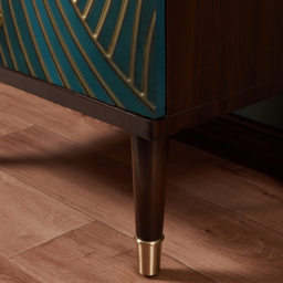 Novel Blue Cabinet Gold-Painted 5-Drawer Chest in Large - thumbnail 5