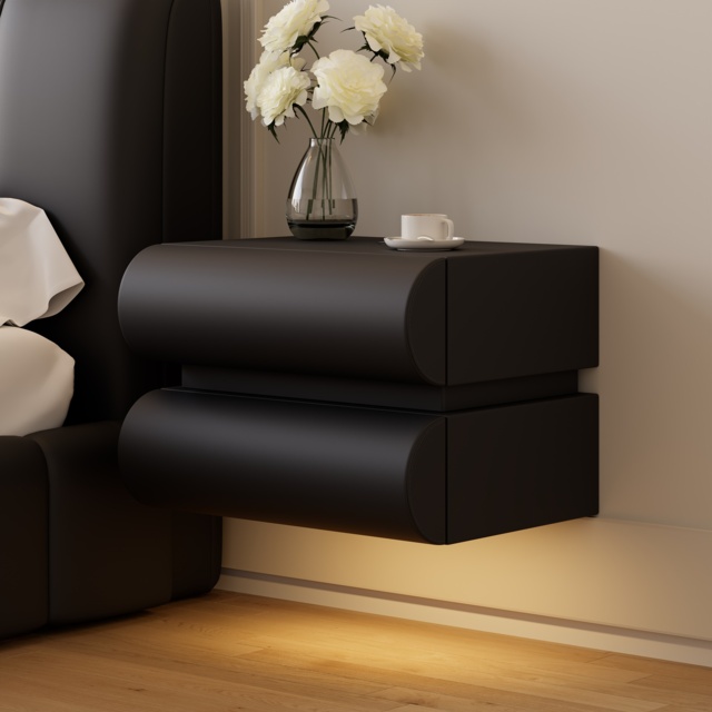 Humply Leather Floating Smart Nightstand with Drawer - image 1