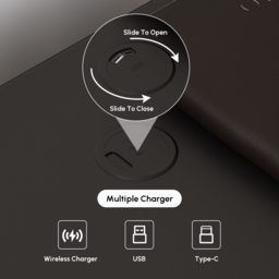 Humply Leather Floating Smart Nightstand with Drawer - thumbnail 8