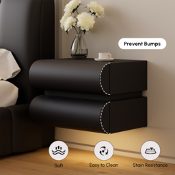 Humply Leather Floating Smart Nightstand with Drawer - thumbnail 9