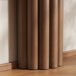 Travertine Top Console Table Solid Wood Entryway Furniture in Walnut & Beige (1200mm Wide) - thumbnail 7