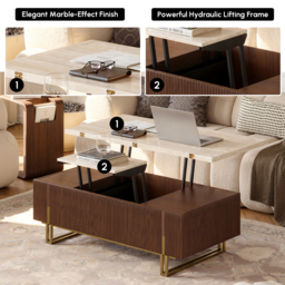 "Grovyn 47.2"" Fluted Lift-Top Coffee Table with 2 Drawers" - thumbnail 7