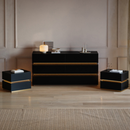 Lumio 150 cm LED 6-Drawer Dresser with Charging Station - thumbnail 4