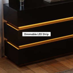Lumio 150 cm LED 6-Drawer Dresser with Charging Station - thumbnail 9
