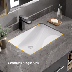 "40"" Floating Bathroom Vanity with Sintered Stone Vessel Sink Black and Gray" - thumbnail 7