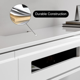 1500mm White TV Stand Postmodern Minimalist Floating Media Console with Storage - thumbnail 9
