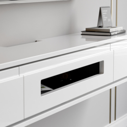 1500mm White TV Stand Postmodern Minimalist Floating Media Console with Storage - thumbnail 7