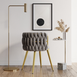 Sweave Nordic Light Gray Barrel Back Dining Chair Round Accent with Velvet Upholstery - thumbnail 7