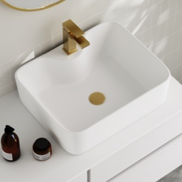 80 cm White Floating Bathroom Vanity Right Offset Vessel Sink - thumbnail 5