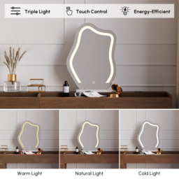 Modern Dressing Table with Chair with Lighted Vanity Mirror & Charging Station & Jewellery Storage Dressing Table - thumbnail 7