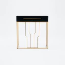 800mm Modern Narrow Black Console Table with Storage Wood Entryway Table with Drawers - thumbnail 9