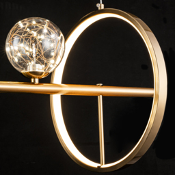 Modern 10-Light Gold Kitchen Island Light with Glass Globe Shade Ceiling Pendant Lights - thumbnail 7