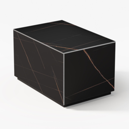 Modern 600mmW Faux Travertine Nightstand 1 Drawer Bedside Table - thumbnail 7