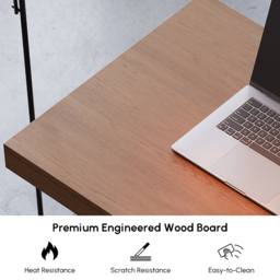 Walnut Office Writing Desk  Desk with Drawer & Shelves Modern Office Furniture (1630mm) - thumbnail 9
