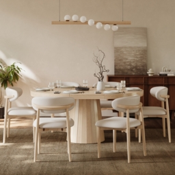 Modern Whitewash PU Leather Dining Chair with Rubber Wood Legs, 1 Piece - thumbnail 3