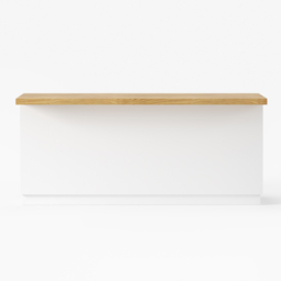 180 cm Japandi Kitchen Island Natural & White Wooden Storage Kitchen Cabinet with Light - thumbnail 7