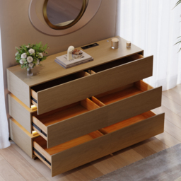 Lumio 1200 mm LED 6-Drawer Dresser with Charging Station - thumbnail 5
