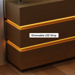 Lumio 1200 mm LED 6-Drawer Dresser with Charging Station - thumbnail 8