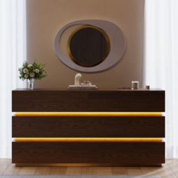 Lumio 150 cm LED 6-Drawer Dresser with Charging Station - thumbnail 3