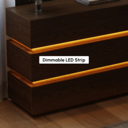 Lumio 150 cm LED 6-Drawer Dresser with Charging Station - thumbnail 7
