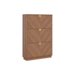 Capet Entryway Walnut Narrow Shoe Storage Cabinet with Flip Down Large Capacity up to 20 Pairs - thumbnail 8