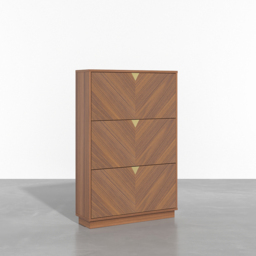 Capet Entryway Walnut Narrow Shoe Storage Cabinet with Flip Down Large Capacity up to 20 Pairs - thumbnail 5