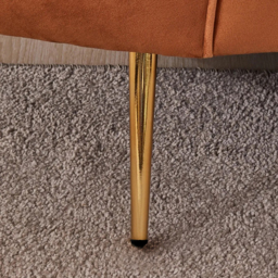 235 cm Modern Orange Velvet Upholstered Large 3-Seater Curved Sofa - thumbnail 6