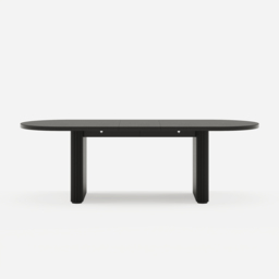 Fluve 200 cm - 240 cm Oval Extendable Black Dining Table Butterfly Leaf (seats 6-8) - thumbnail 9