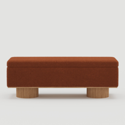 Teddy Fabric Fluffy Faux Fur Flip Top Wood Storage Bench - thumbnail 9