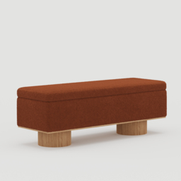 Teddy Fabric Fluffy Faux Fur Flip Top Wood Storage Bench - thumbnail 8