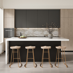 180 cm Sintered Stone Top Kitchen Island with Storage White & Black - thumbnail 2