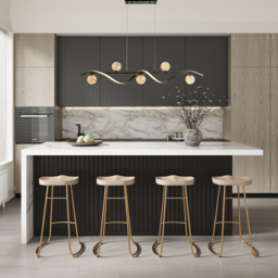 180 cm Sintered Stone Top Kitchen Island with Storage White & Black - thumbnail 4