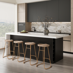 180 cm Sintered Stone Top Kitchen Island with Storage White & Black - thumbnail 3