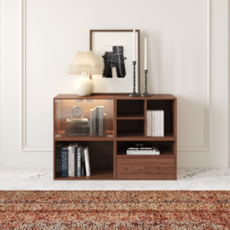 2400mm Wooden Modular TV Stand Mid Century Modern Floor Media Console with Storage - thumbnail 9