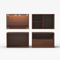 2400mm Wooden Modular TV Stand Mid Century Modern Floor Media Console with Storage - thumbnail 8