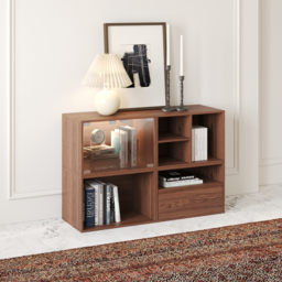 2400mm Wooden Modular TV Stand Mid Century Modern Floor Media Console with Storage - thumbnail 3