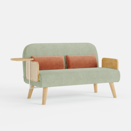 Mid-Century Modern Rattan Daybed Sofa Bed Convertible Sleeper Lounge Chair Folding - thumbnail 8
