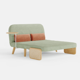Mid-Century Modern Rattan Daybed Sofa Bed Convertible Sleeper Lounge Chair Folding - thumbnail 9