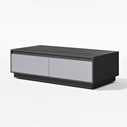 1200mm Mid Century Modern GreyCoffee Table Rectangular Block Living Room Table with Storage - thumbnail 9