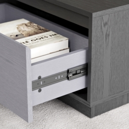 1200mm Mid Century Modern GreyCoffee Table Rectangular Block Living Room Table with Storage - thumbnail 8