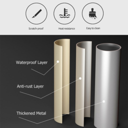 650mm C-Shaped Rectangle Sintered Stone Gold Finish Side Table - thumbnail 8