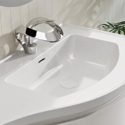 "35"" Floating Single Curved Bathroom Vanity with Sink & Storage, Set of 2" - thumbnail 9