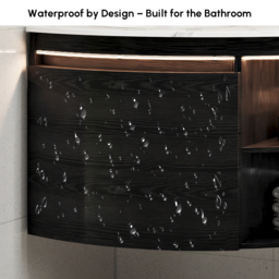 90 cm Corner Bathroom Vanity with Storage & LED Sensor Light - thumbnail 8