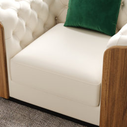 "Wovent 111"" Modern Faux Leather Tufted Sofa Living Room Set of 2" - thumbnail 9