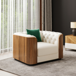 "Wovent 111"" Modern Faux Leather Tufted Sofa Living Room Set of 2" - thumbnail 7